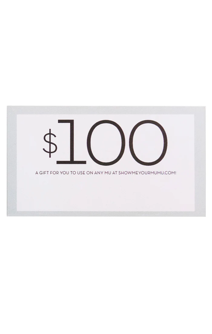 Mumu Gift Card ~ $100