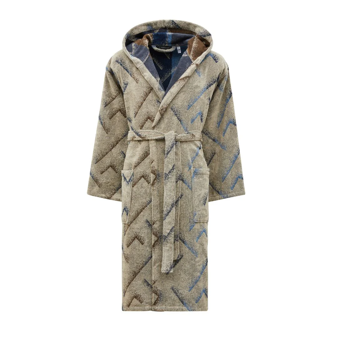 Accappatoio Con Cappuccio In Spugna Kanzi S-M Blu Carrara