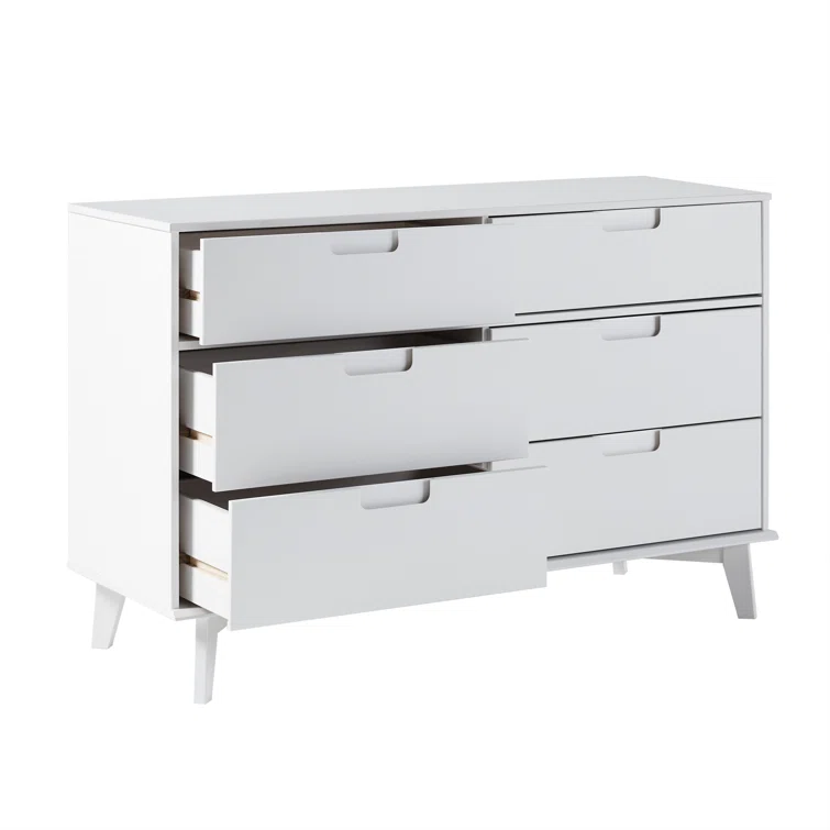 Yarber Groove 6 Drawer Double Dresser