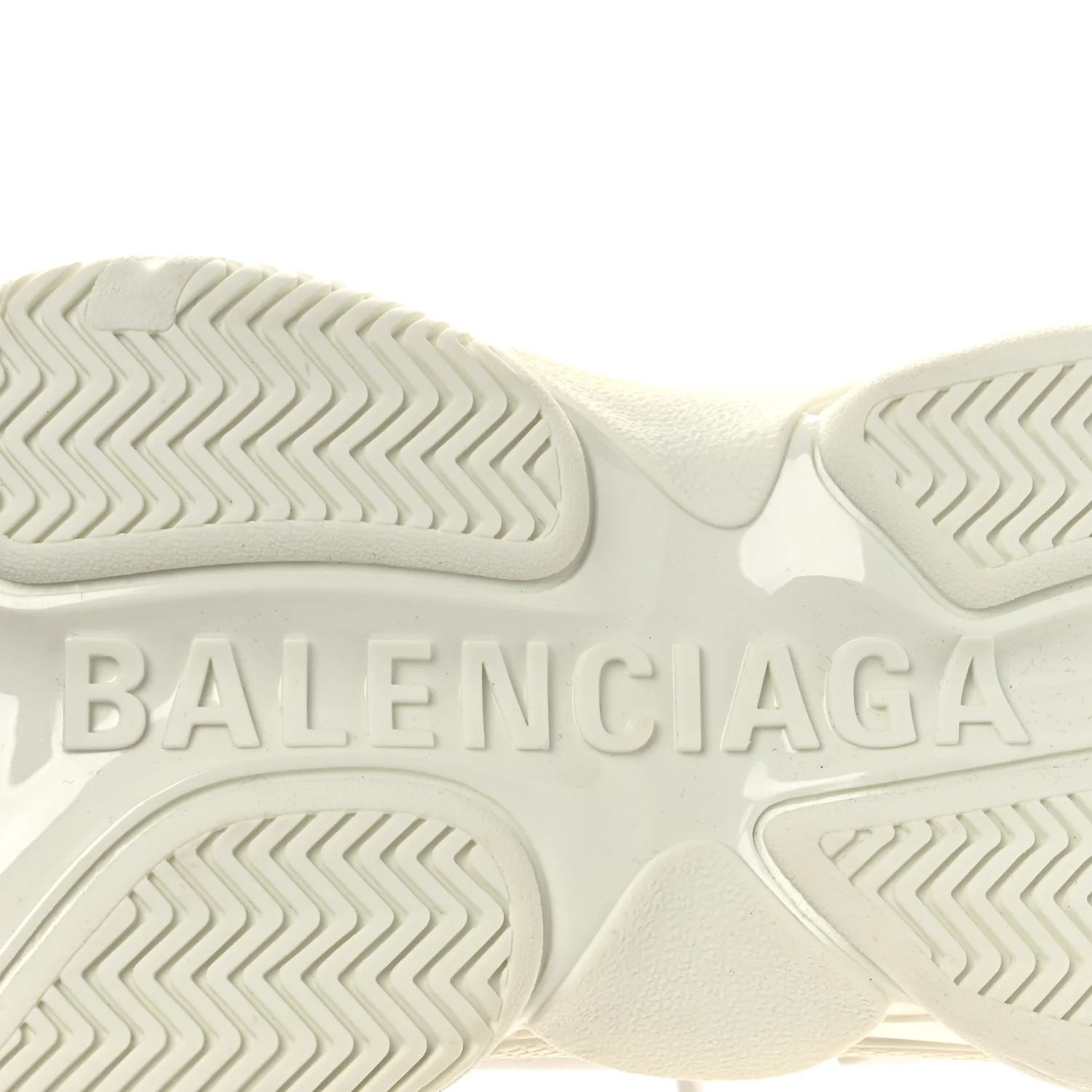 Technical Fabric Allover Logo Womens Triple S Sneakers 39 White Black - Top Club