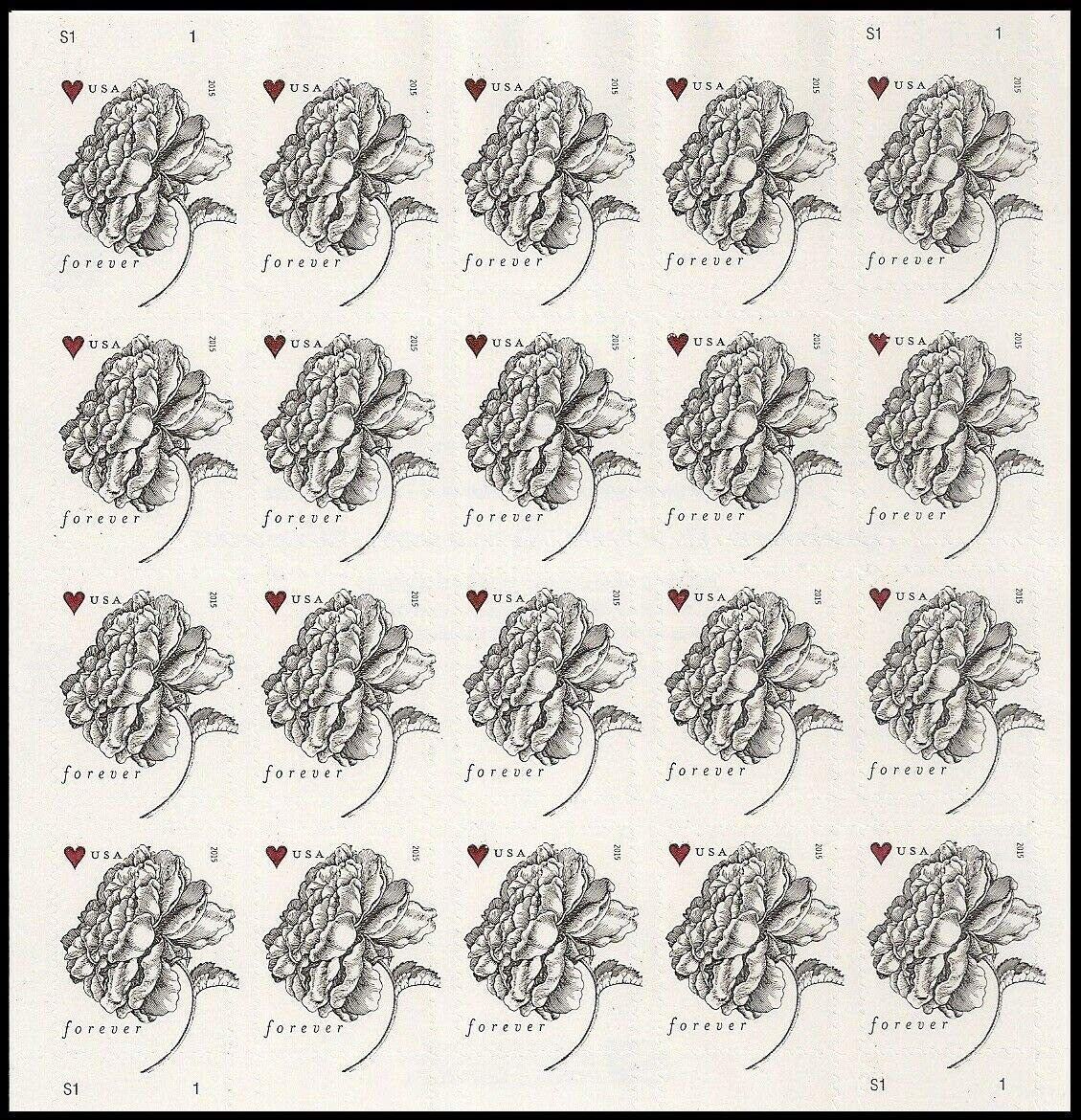 2015 Vintage Rose Pane Wedding Forever Postage Stamps