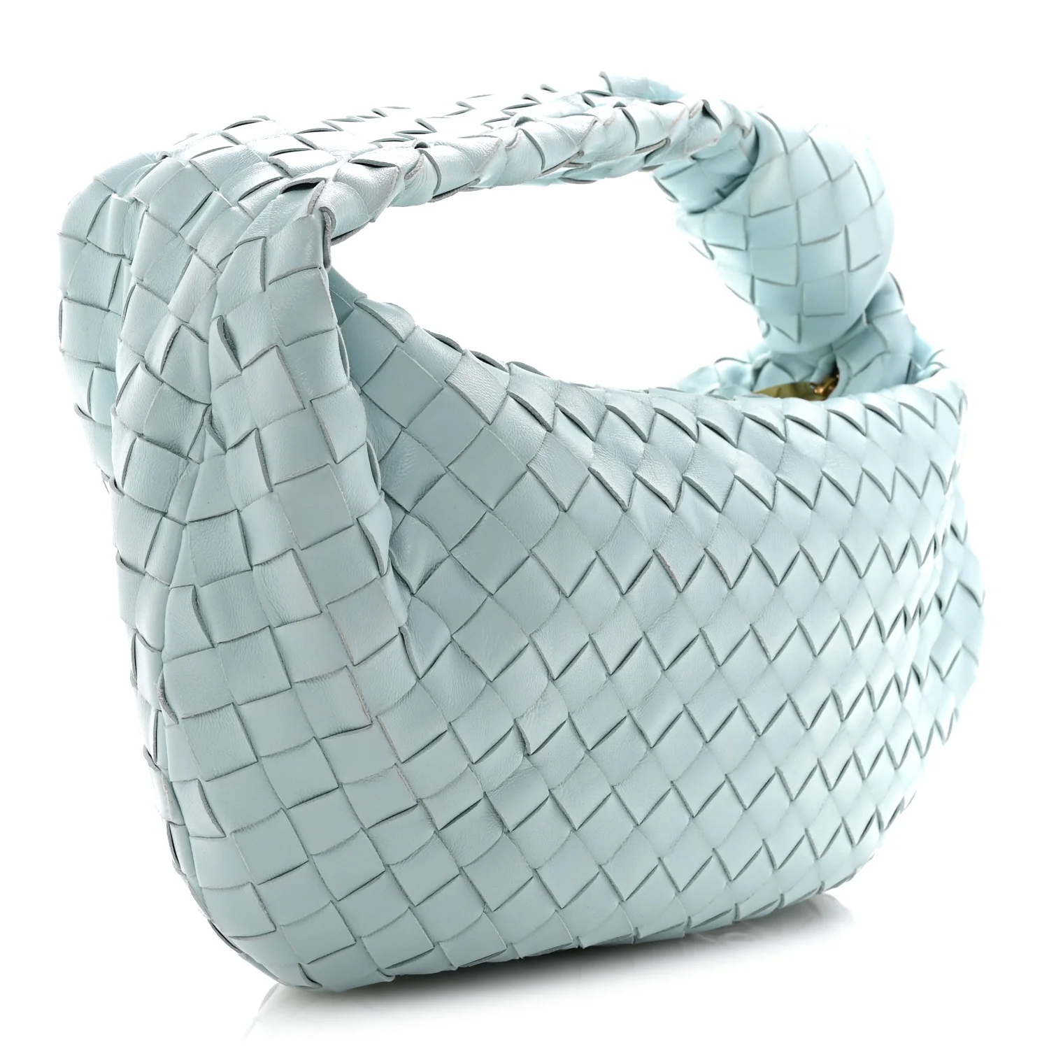 Nappa Intrecciato Teen Jodie Hobo Teal Washed - Top Club