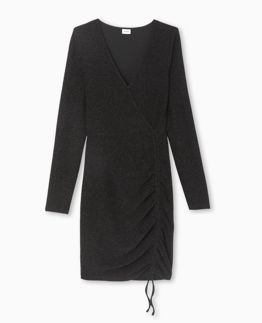 Pimkie Robe moulante en maille lurex encolure V