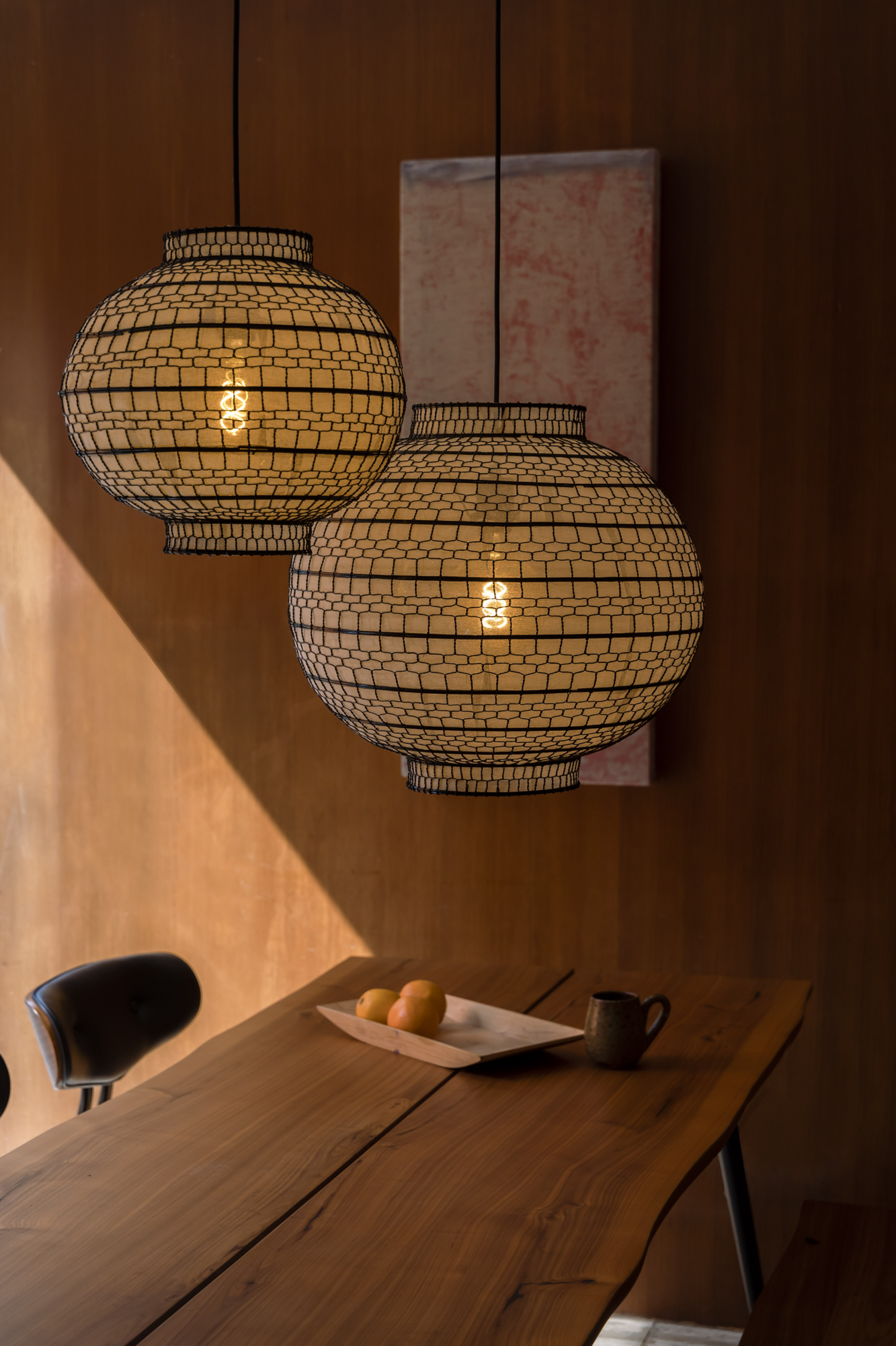 Hanglamp Ming rond