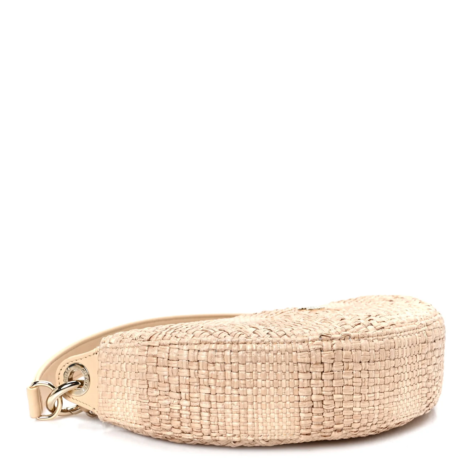Raffia Other Shape With Chain Beige - Top Club