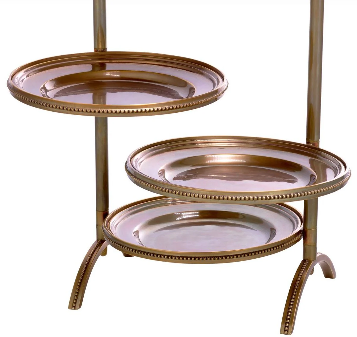 Luxury etagere with carrying handle vintage brass 21 x 18.5 x H. 47.5 cm - Gastronomy Accessories - Restaurant Accessories - Hotel Accessories - Luxury Accessories - Luxury Quality