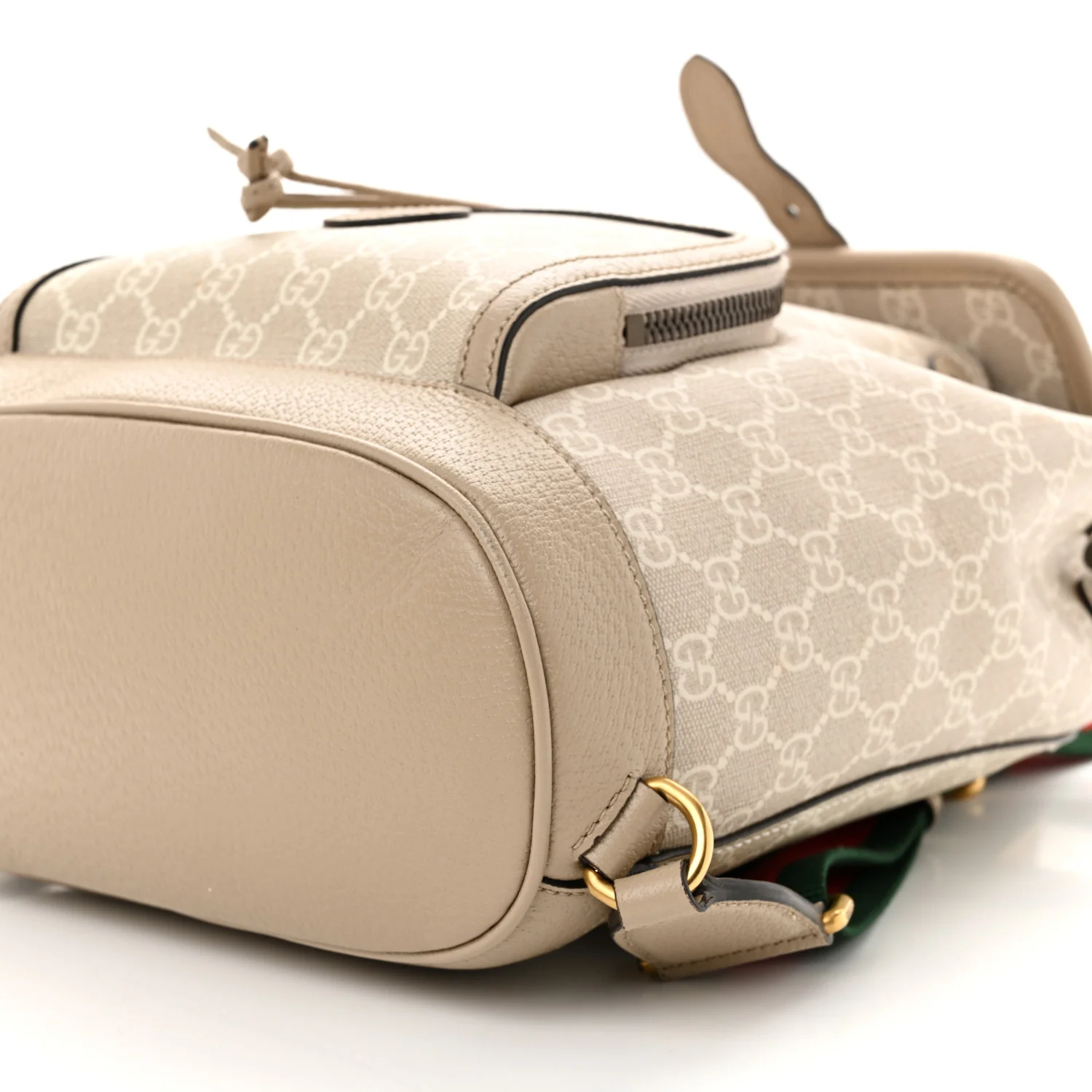 GG Supreme Monogram Azalea Calfskin Retro Interlocking G Buckle Backpack Beige Mystic White - Top Club