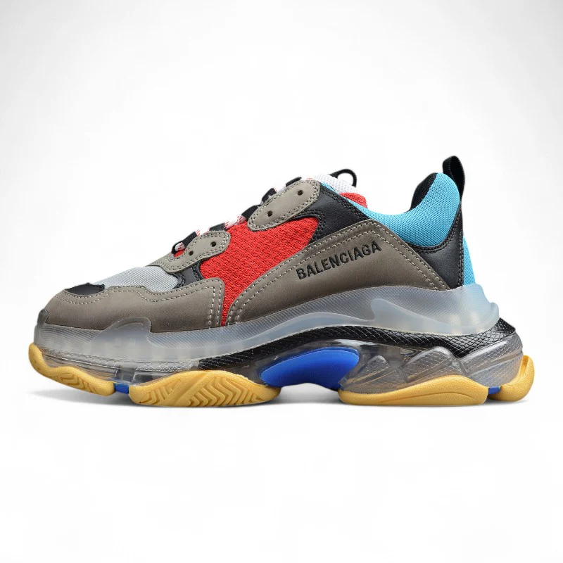 Balenciaga Triple S Sneakers – Grey Red Blue - Sneaker Replica Workshop