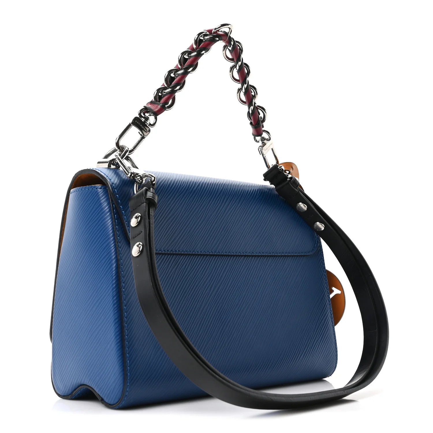 Epi Twist Braided Strap Shoulder Bag MM Bleu Roi - Top Club