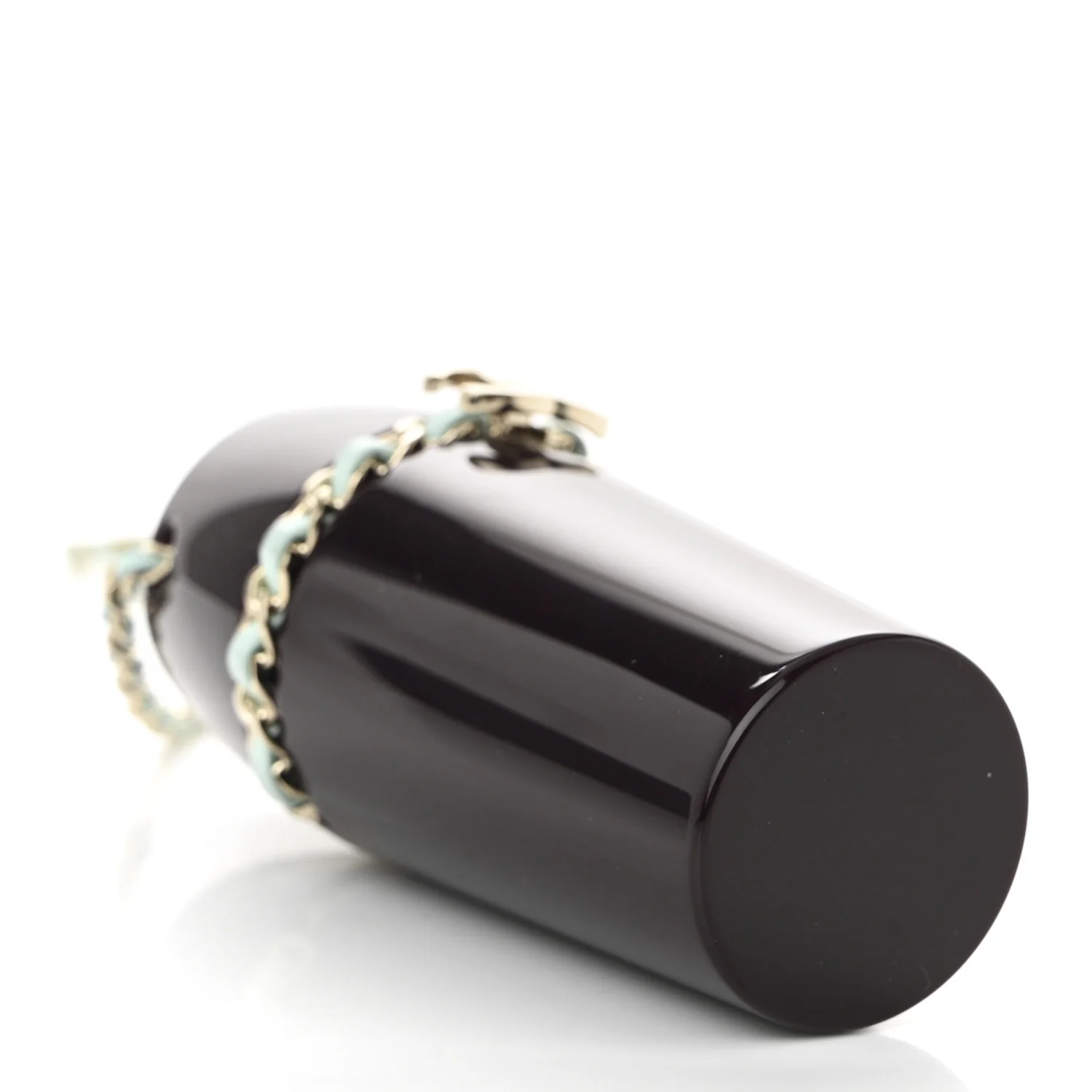 Lucite Lipstick Case On Chain Burgundy Blue - Top Club