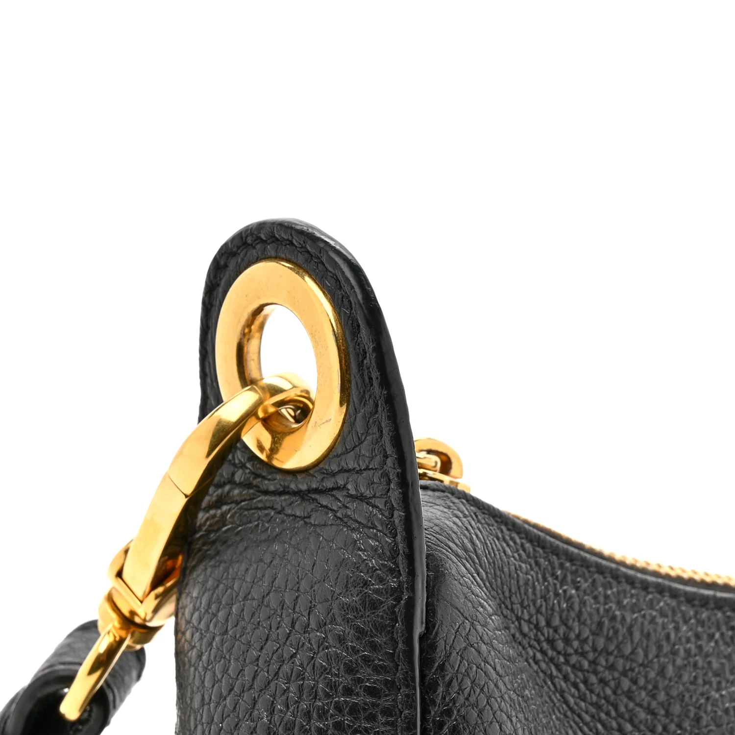 Vitello Phenix Zippered Messenger Hobo Black - Top Club