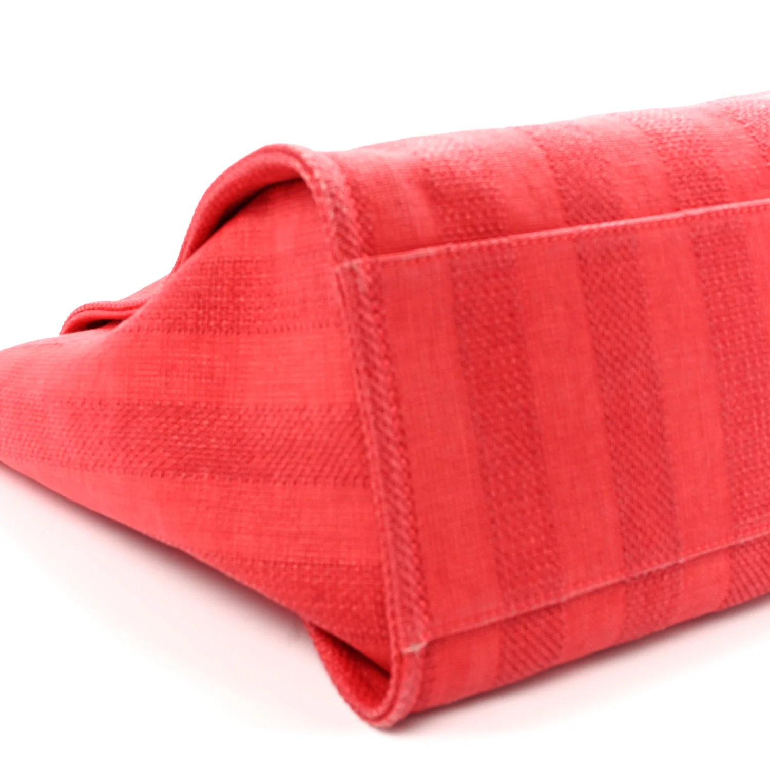 Mixed Fibers Striped Medium Deauville Tote Red - Top Club