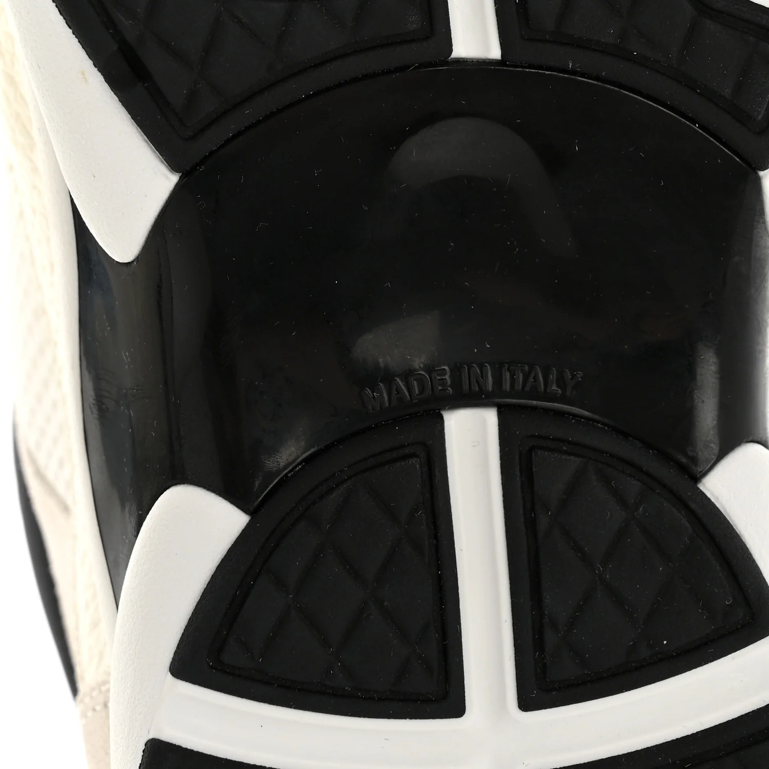 Mesh Suede Grained Calfskin Womens CC Sneakers 38.5 White Black - Top Club