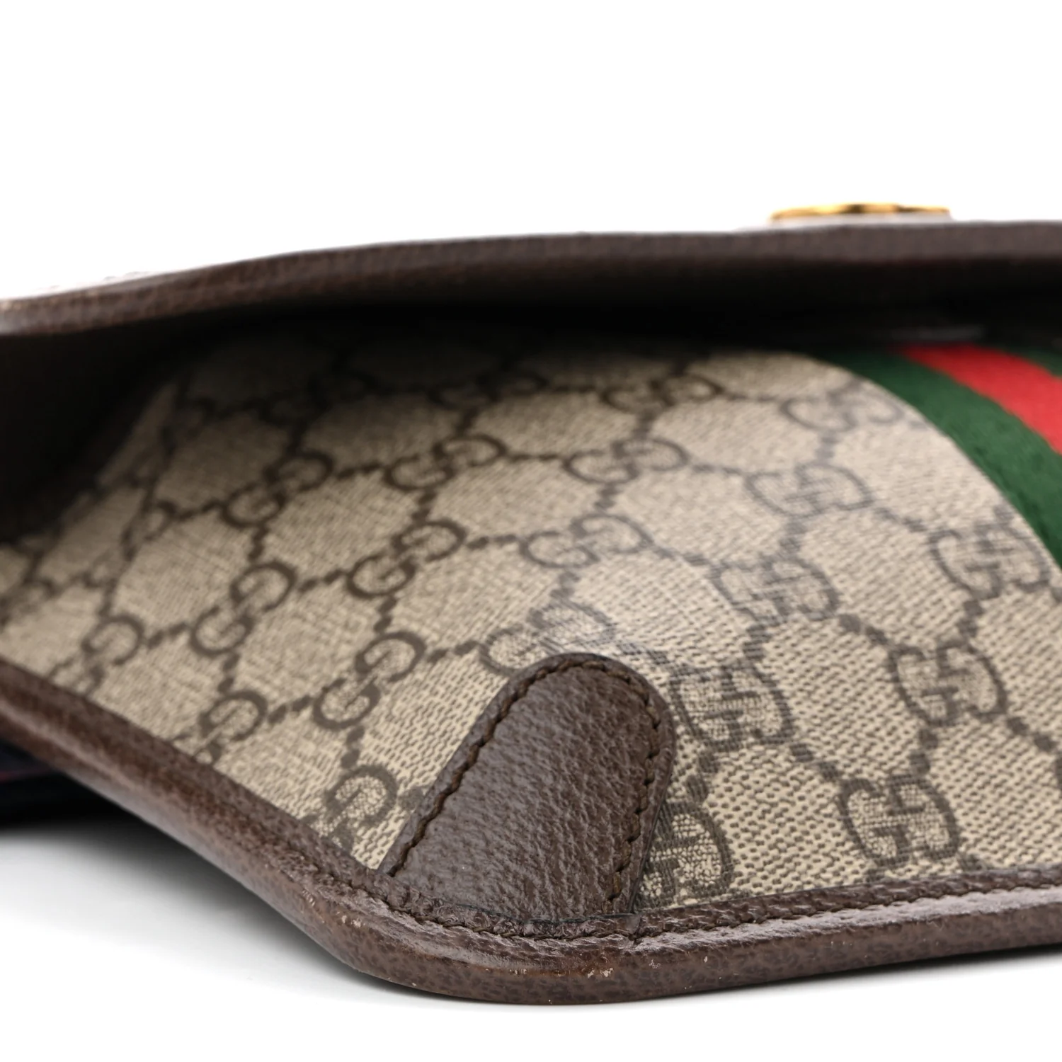 GG Supreme Monogram Web Small Ophidia Belt Bag Brown - Top Club