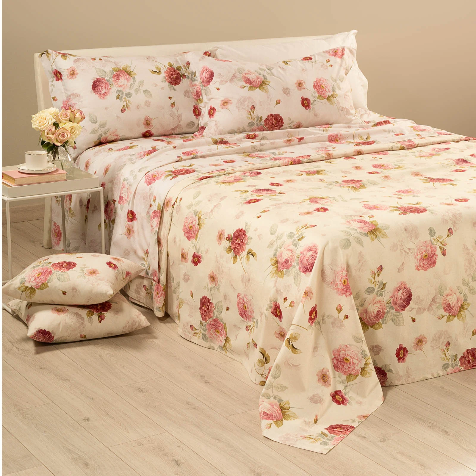 Copriletto Non Trapuntato In Cotone Panama Eden Rose Matrimoniale Unica Caleffi