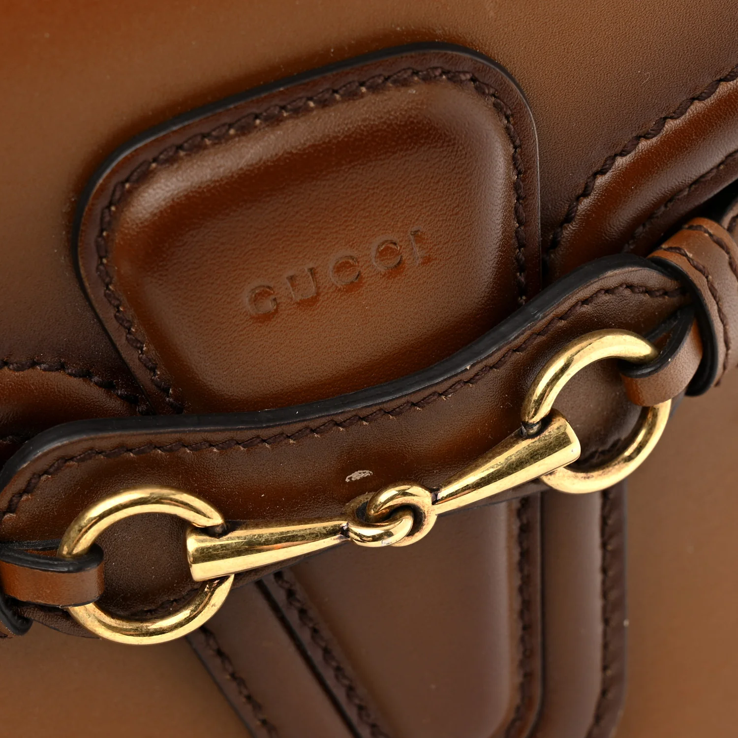 Calfskin Medium Lady Web Shoulder Bag Cuir - Top Club