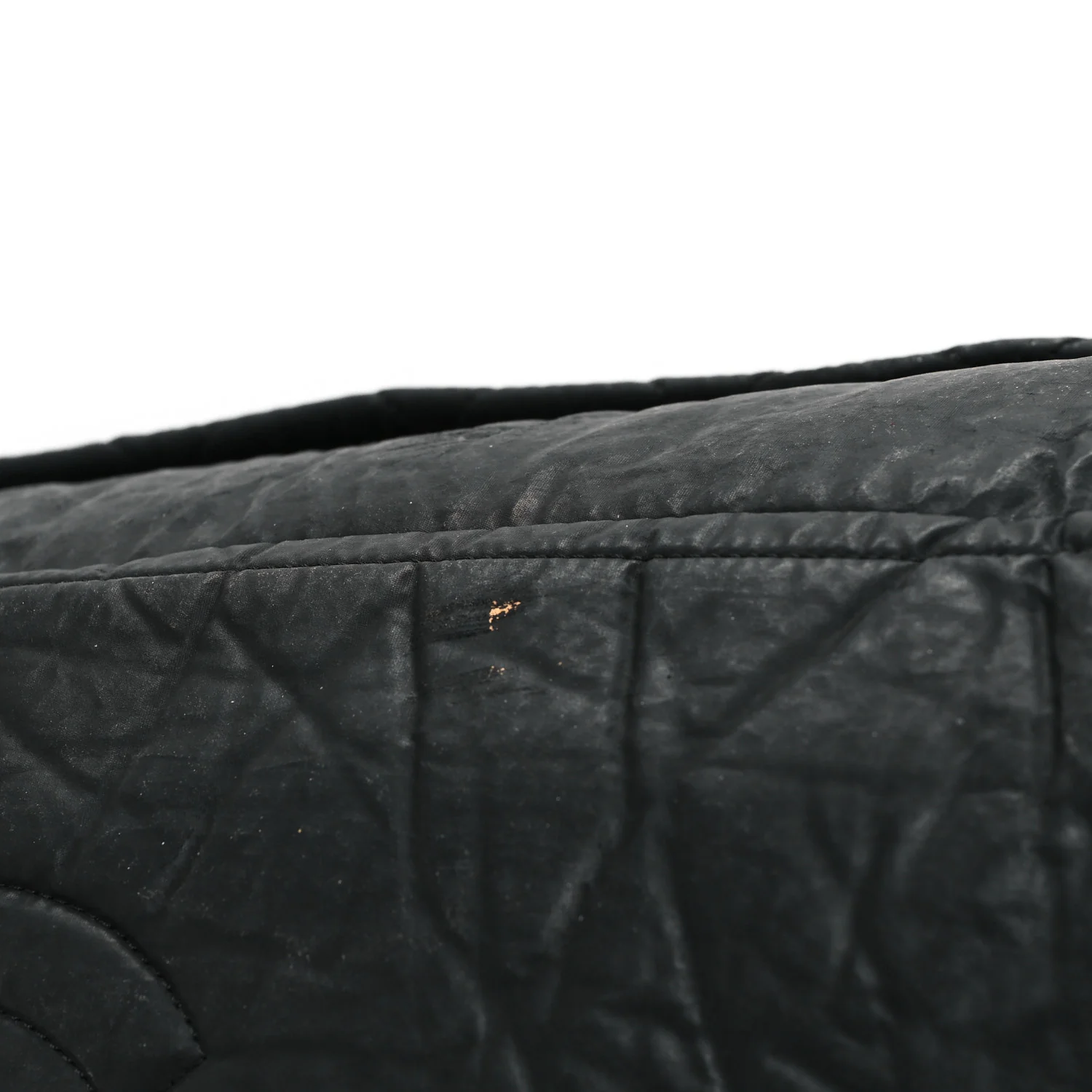 Coated Canvas Quilted Large Garment Travel Bag Black - Top Club