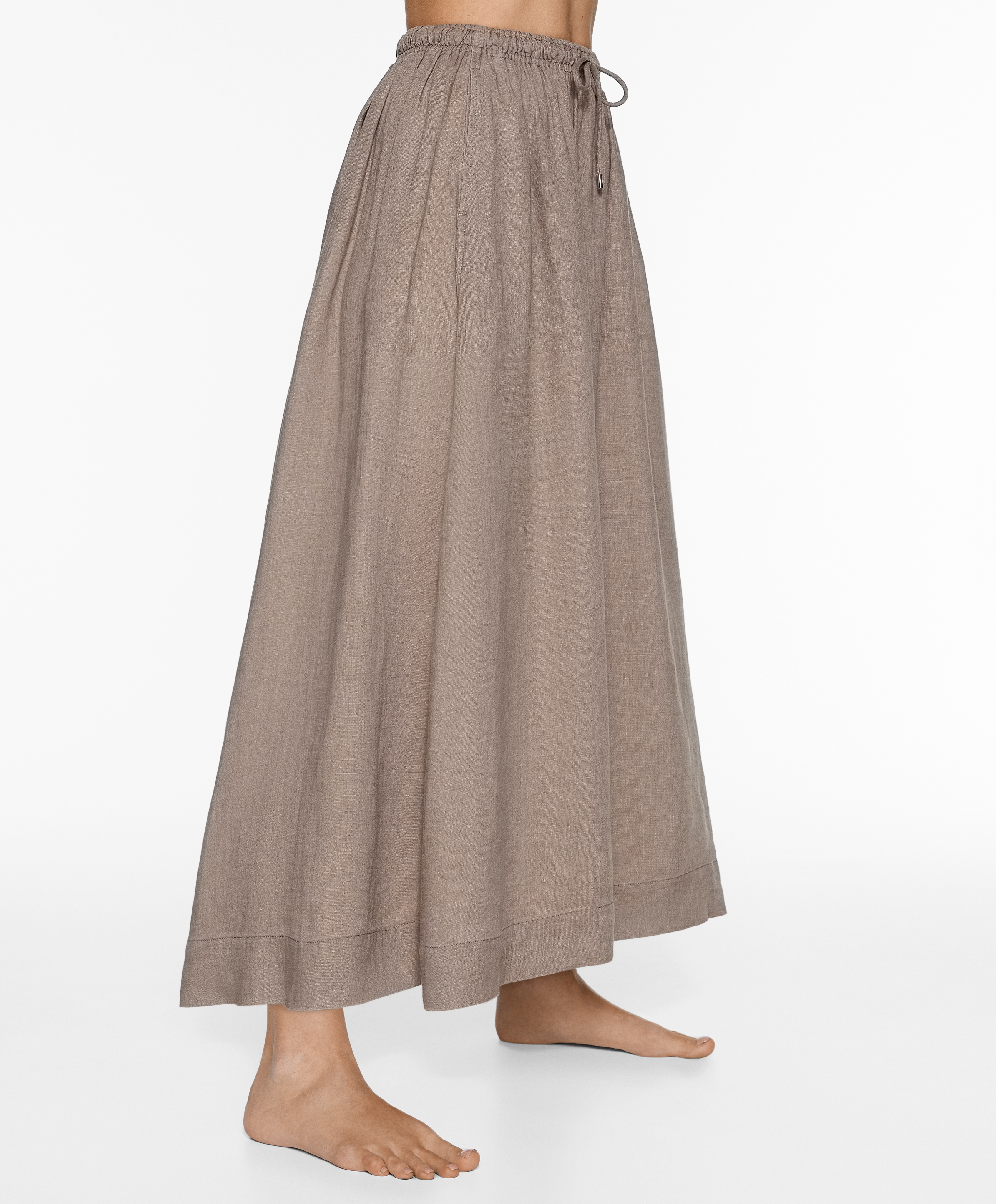 OYSHO Long 100% linen skirt