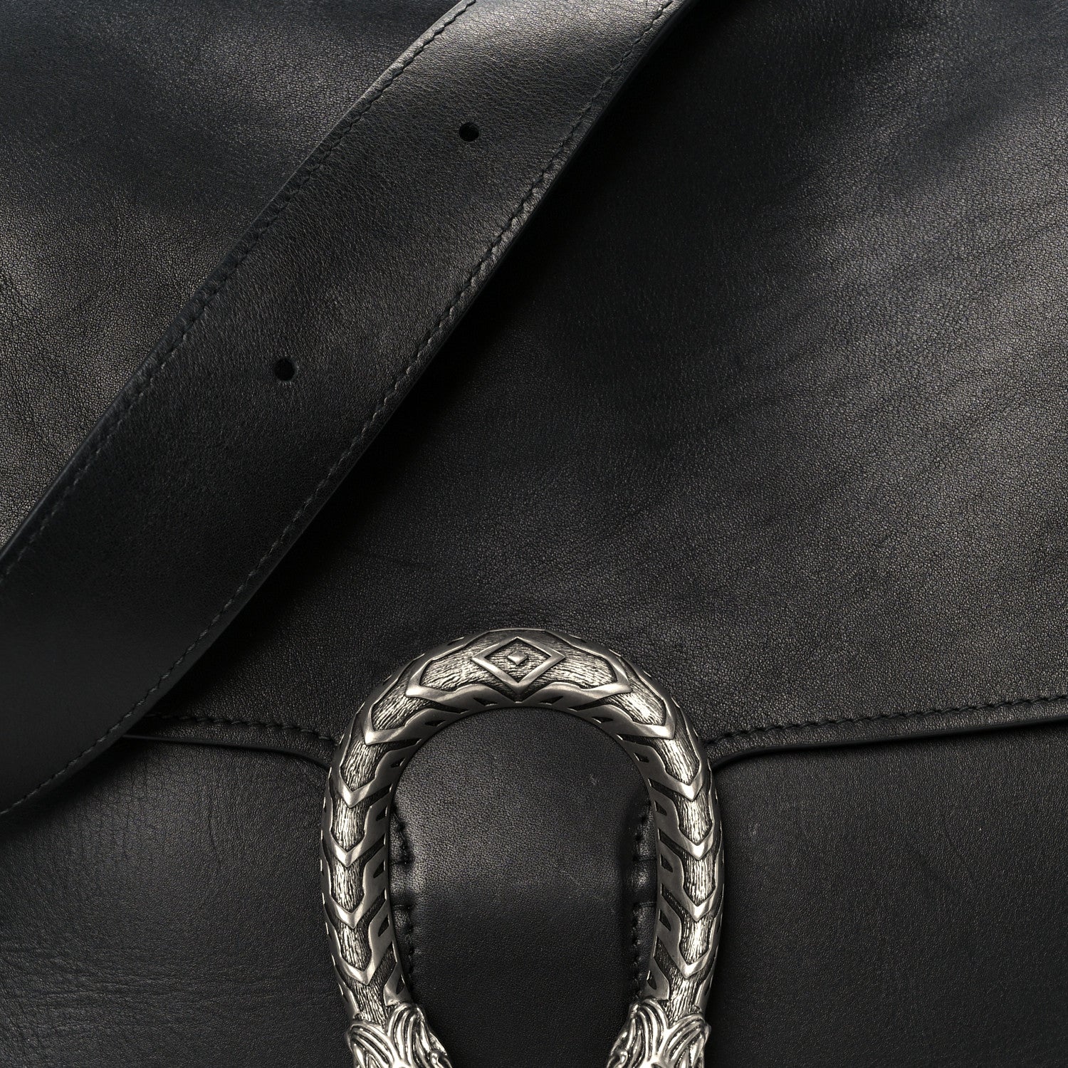 Calfskin Dionysus Messenger Bag Black - Top Club