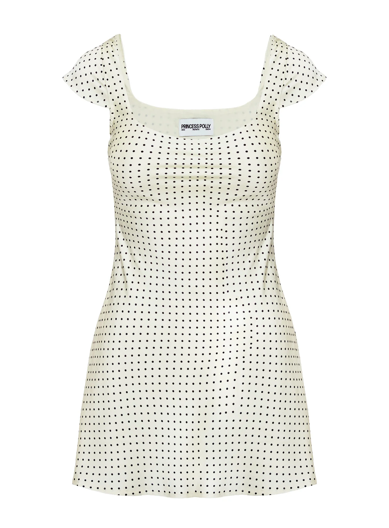 Lucienna Polka Dot Mini Dress White / Black Petite