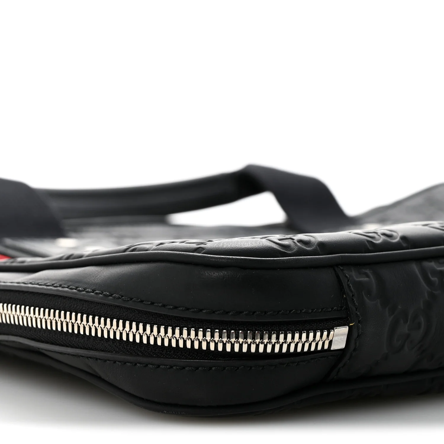 Rubber Guccissima Laptop Briefcase Black - Top Club