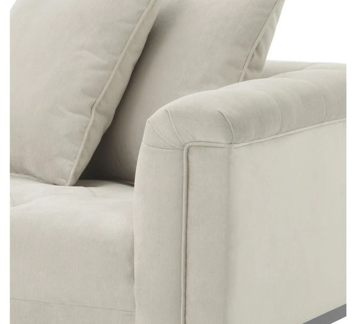 Luxury sofa light gray right side 220 x 96 x H. 66 cm - Hotel Furniture