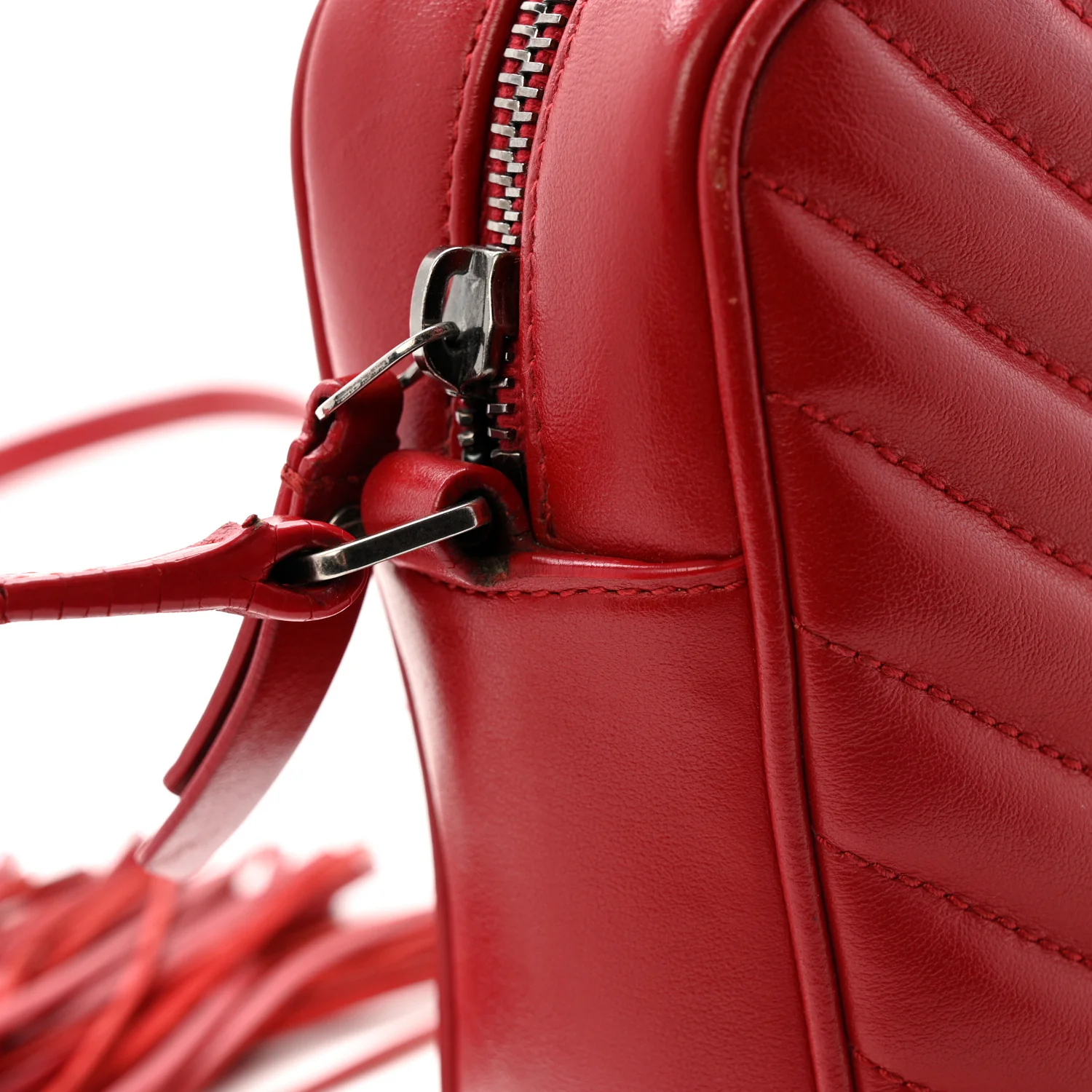Calfskin Matelasse Monogram Lou Camera Bag Red - Top Club
