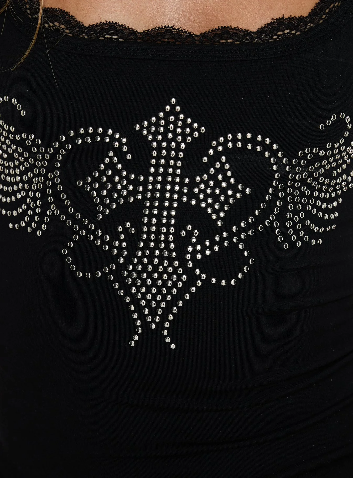 Adeza Studded Tank Top Black