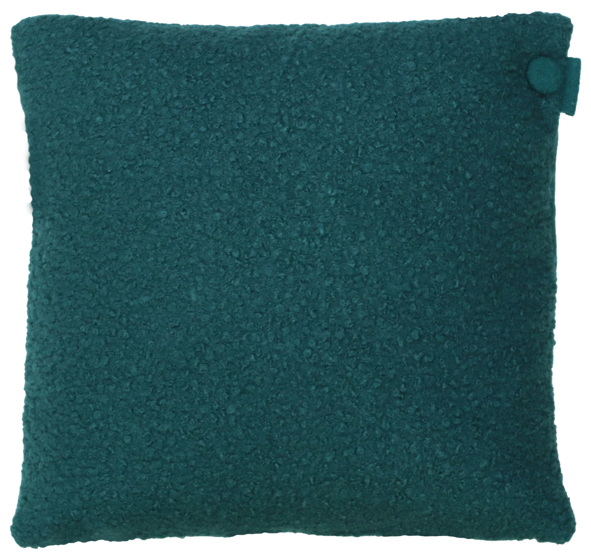 kussen bouclé knoop petrol 57x37cm