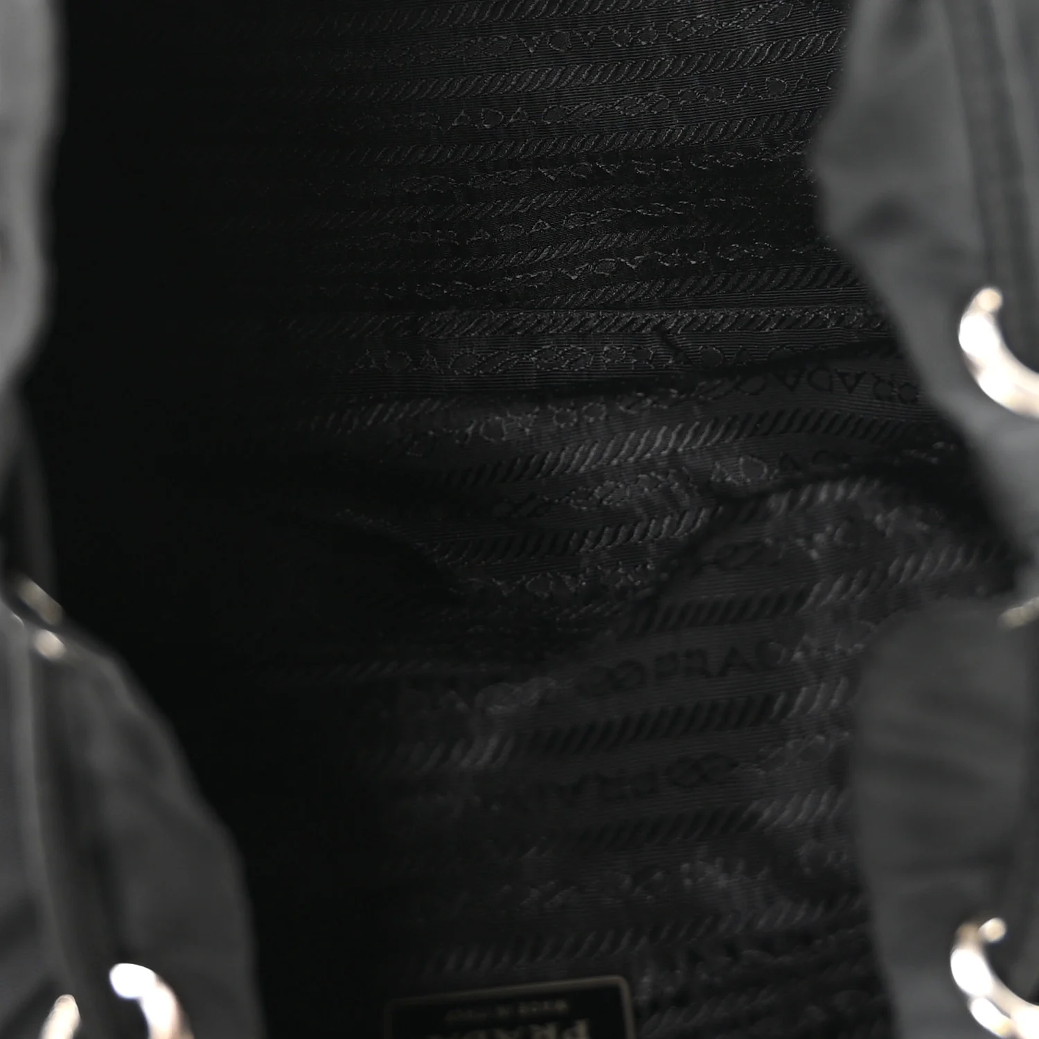 Tessuto Nylon Vela Cinch Backpack Black - Top Club