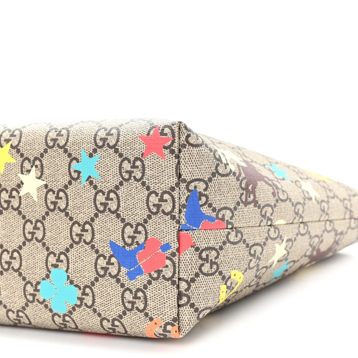 GG Supreme Monogram Ranch Childrens Tote Beige - Top Club