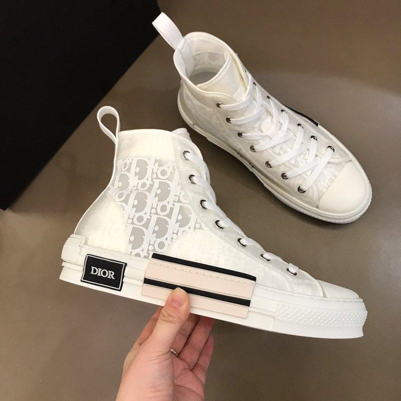 Dior B23 High Top Logo Oblique Print White - Sneaker Replica Workshop