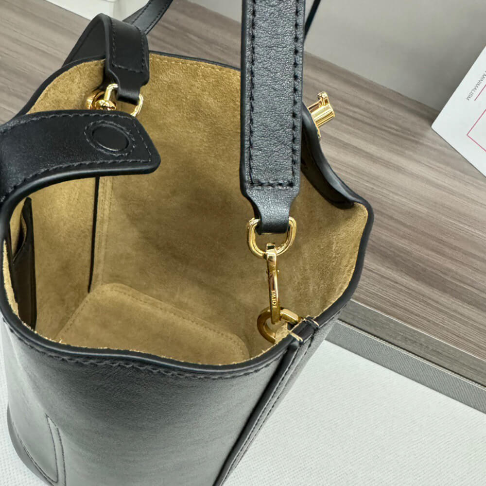 LOEWE Mini Pebble bucket in smooth calfskin(high-end grade) - Top Club