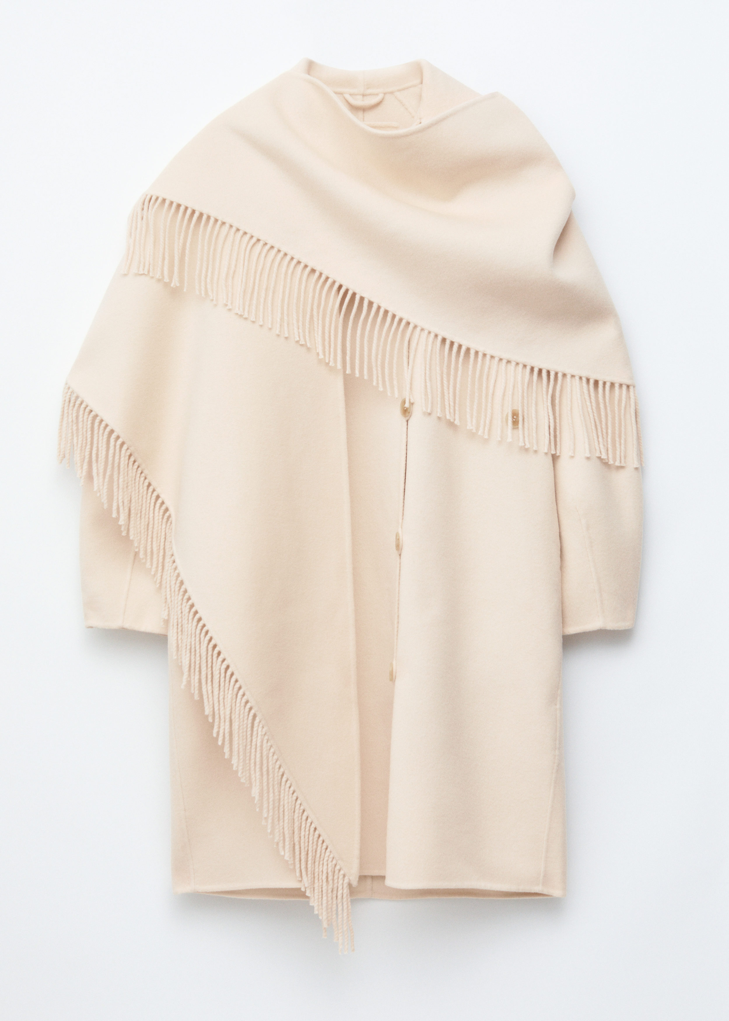 & Other Stories FRINGED SHAWL WOOL COAT