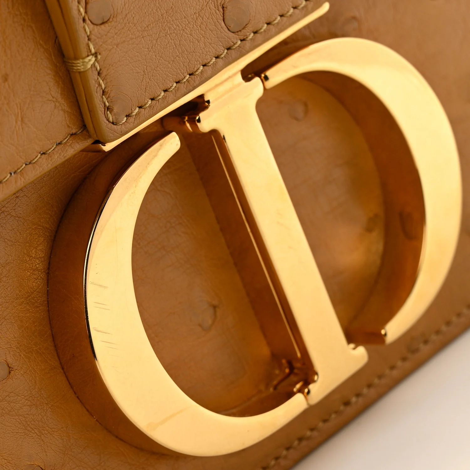 Ostrich 30 Montaigne Flap Bag Brown - Top Club