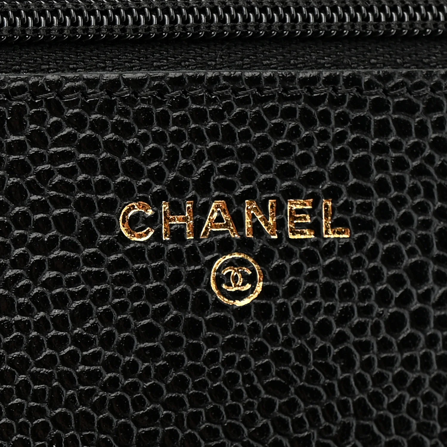 Caviar Quilted Wallet on Chain WOC Black - Top Club