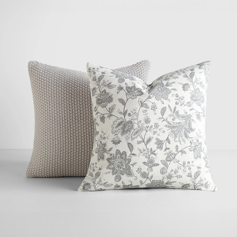 2-Pack Seed Stitch Knit With Jacobean Décor Throw Pillows (Sale)