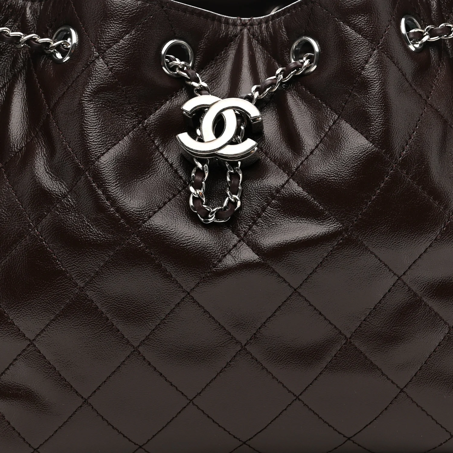 Caviar Quilted Small Chanel 25 Handbag Dark Brown - Top Club
