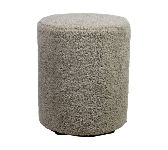 Poef Round Teddy beige