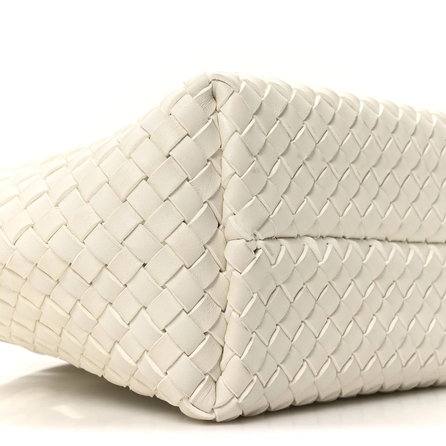 Nappa Intrecciato Mini Cabat White - Top Club