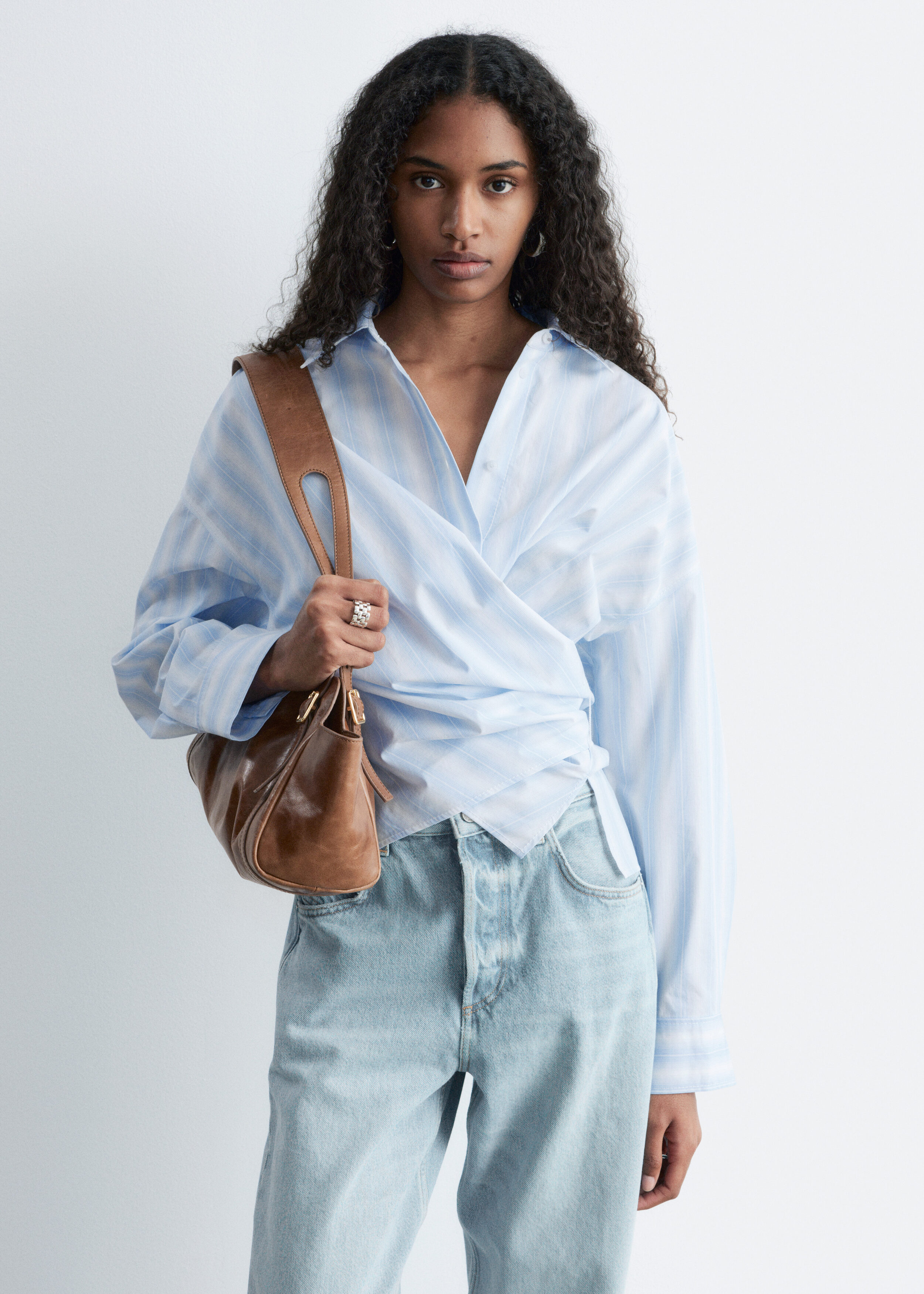 & Other Stories TIE-WAIST COTTON SHIRT