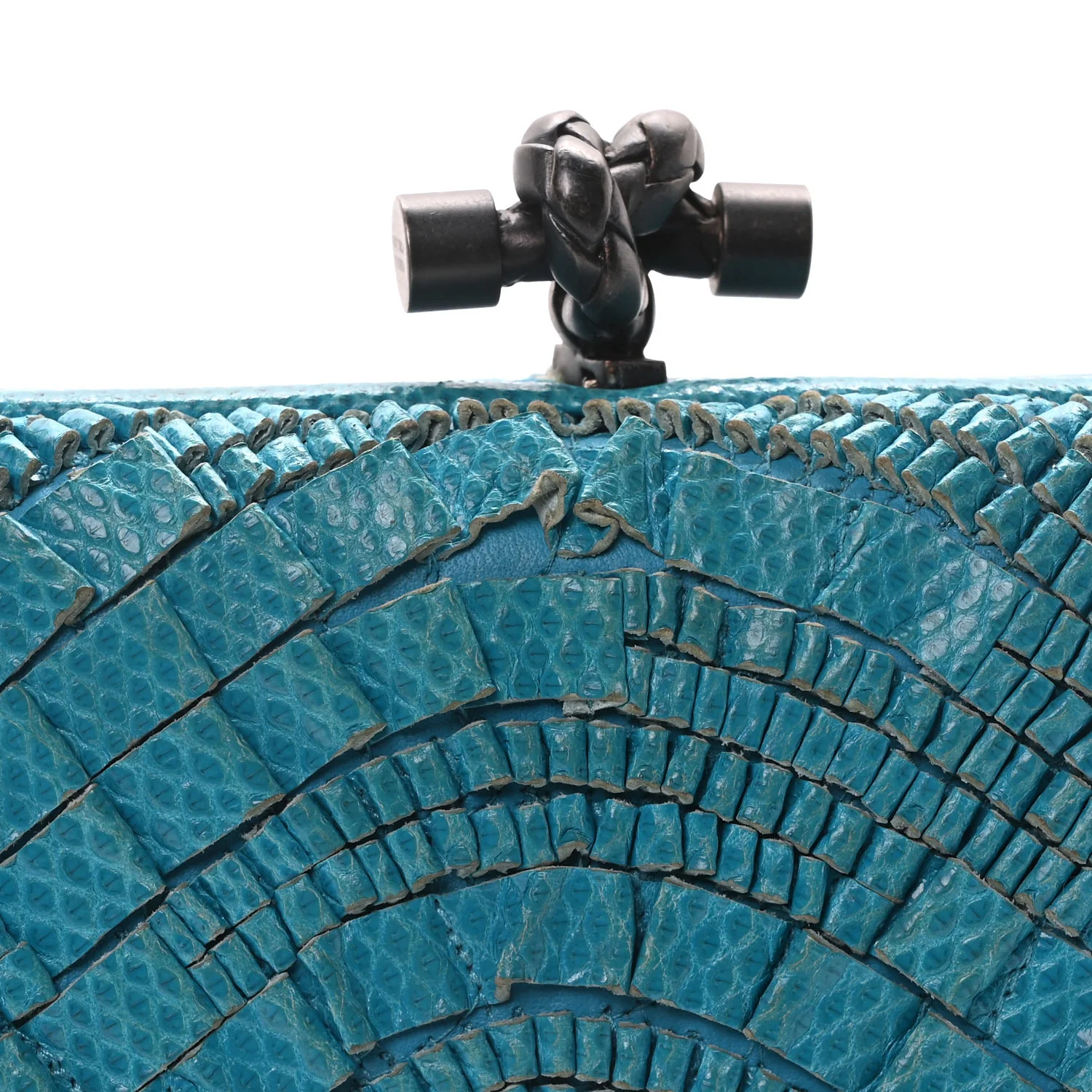 Ayers Intrecciato Karung Knot Clutch Blue - Top Club