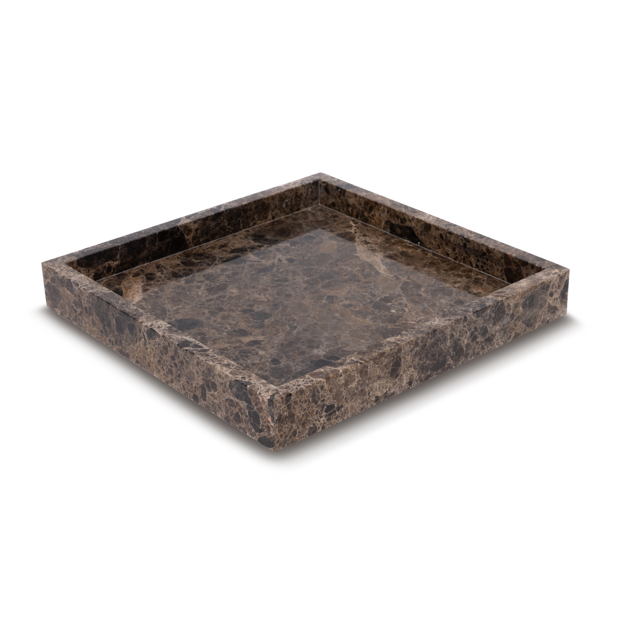 Marmer dienblad bruin 30x30cm