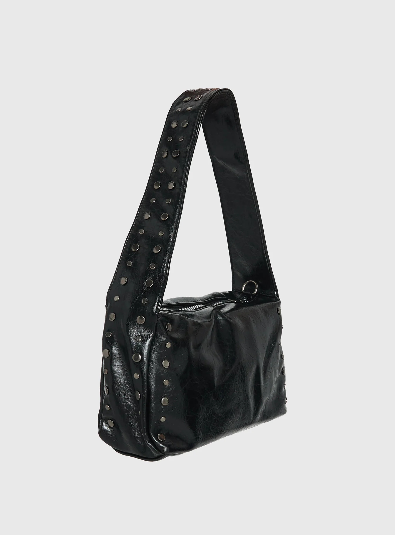 Kaiser Stud Detail Shoulder Bag Black
