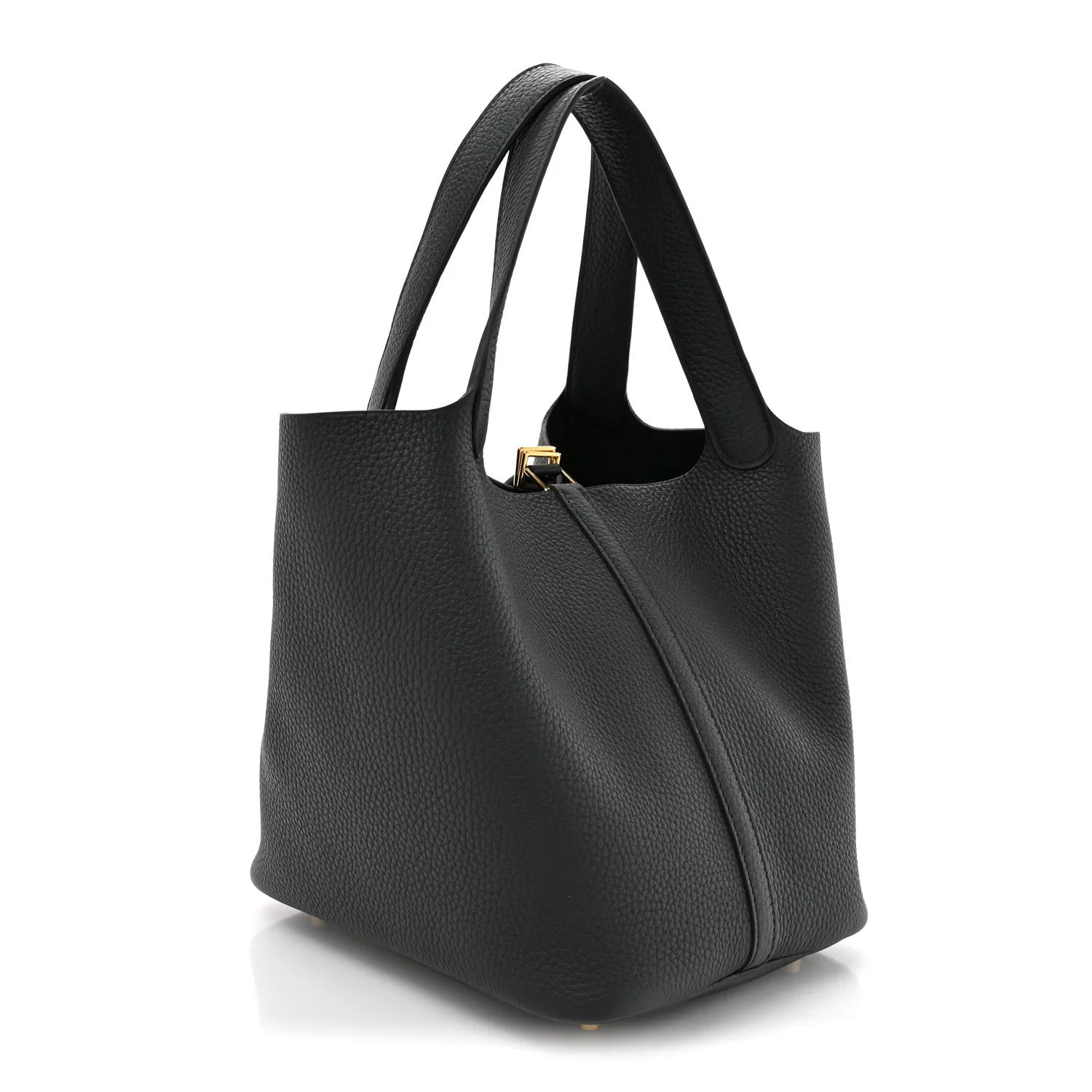 Taurillon Clemence Picotin Lock 22 MM Black - Top Club