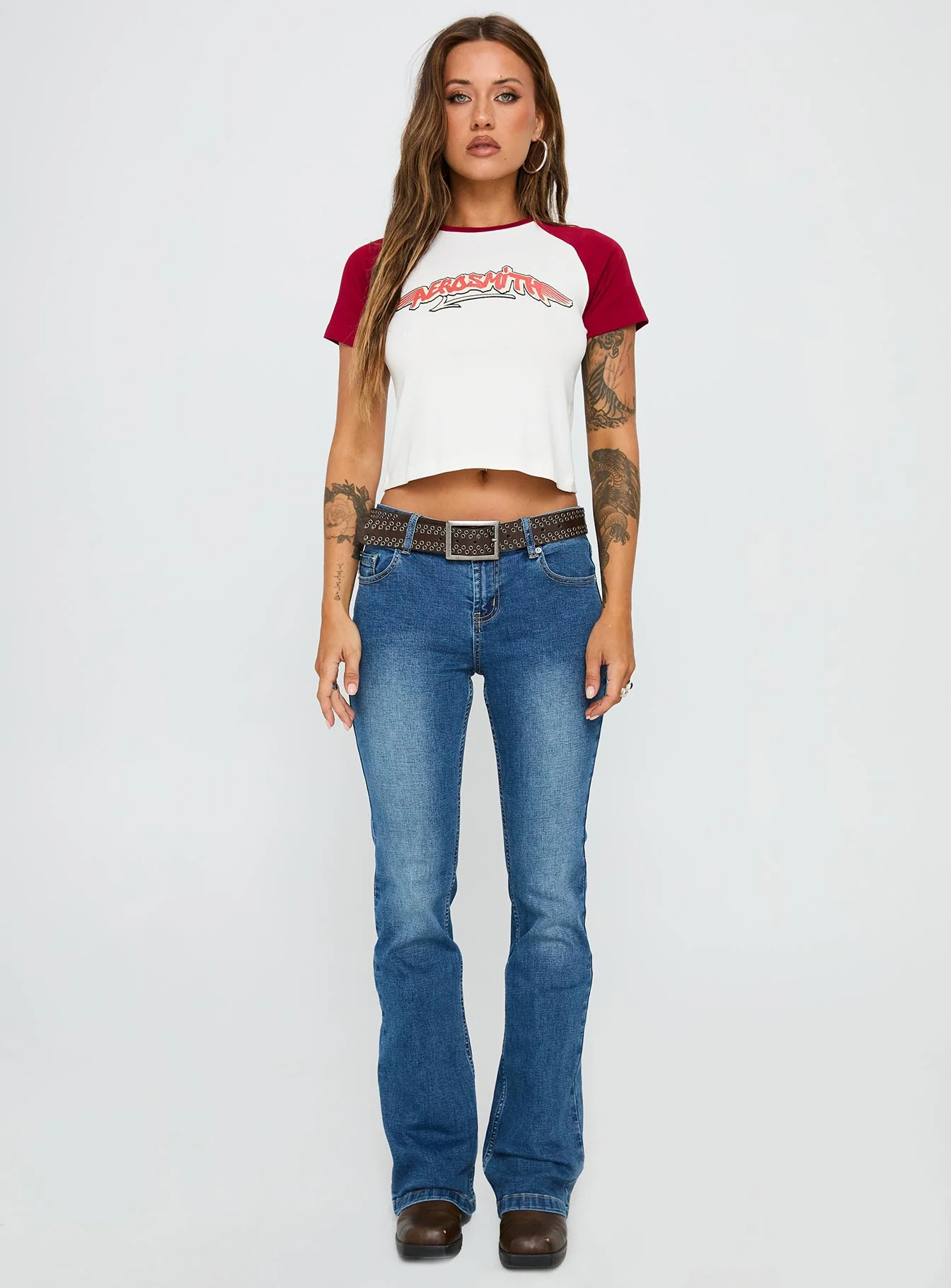 Let Rock Rule Graphic Top White / Red