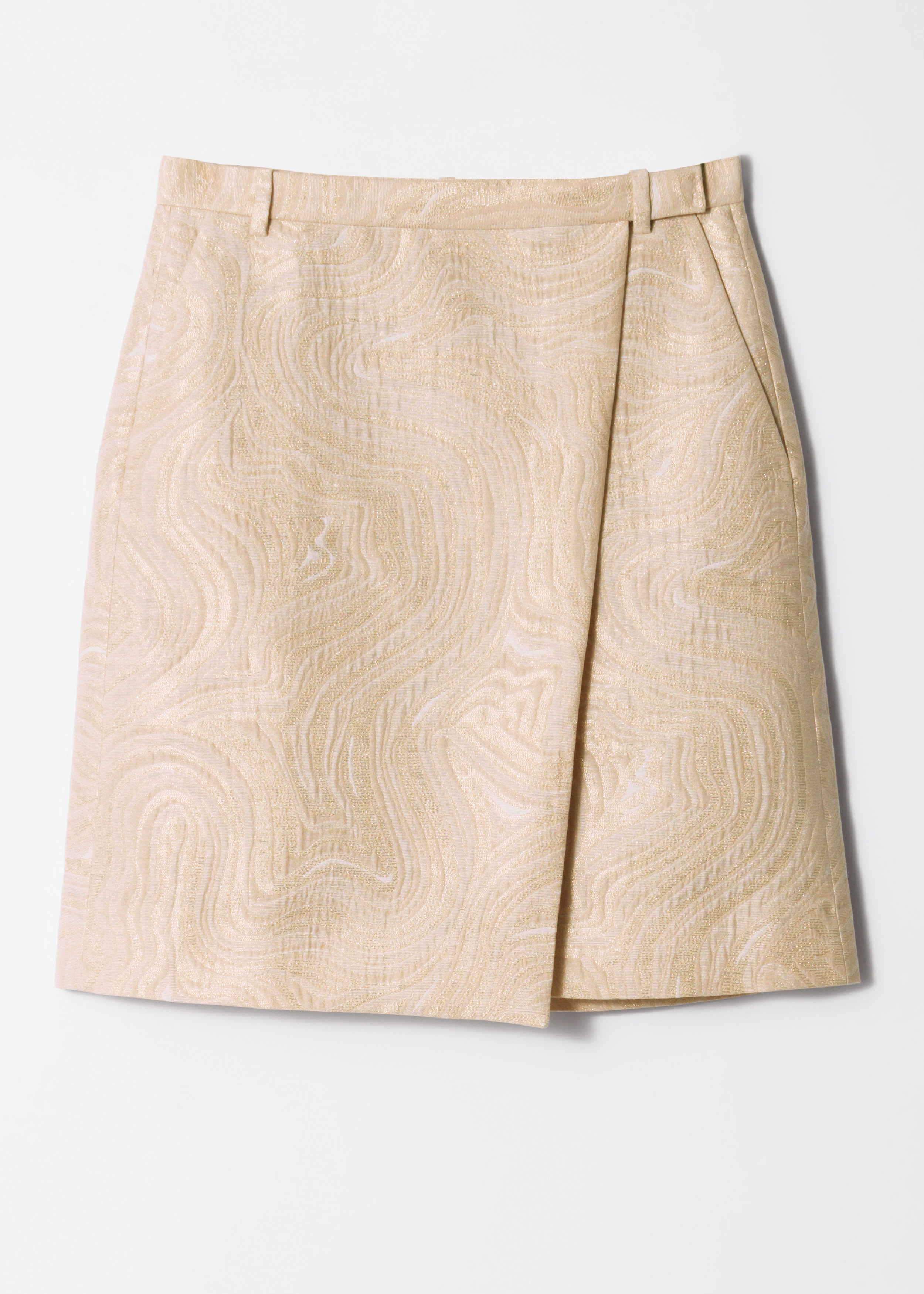 & Other Stories A-LINE JACQUARD MIDI SKIRT