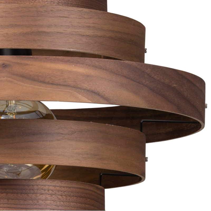 LUXA HANGLAMP 5-RINGS WALNOOT