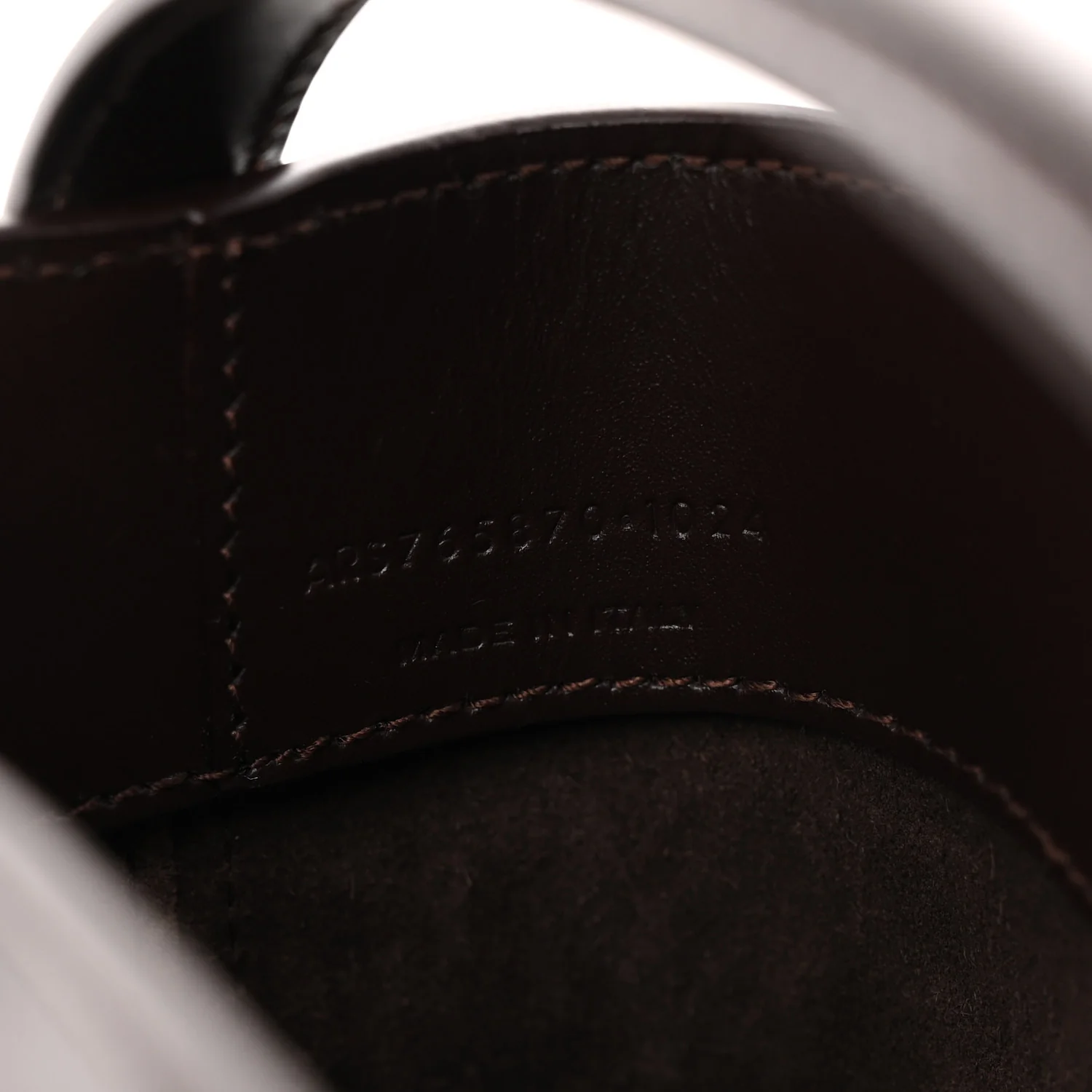 Shiny Calfskin Le 37 Mini Bucket Bag Dark Sweet Chocolate - Top Club