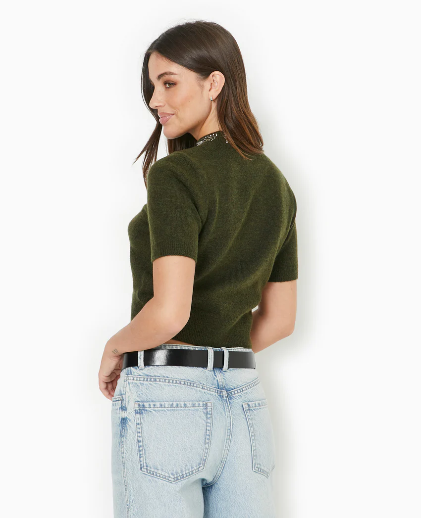 Pimkie Pull manches courtes avec brillants